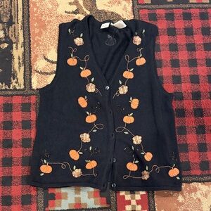 Womens vintage ugly pumpkin sweater